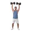 (Total 44lbs, 22lbs each) Weights dumbbells set, Dumbbells for for Men, Women - Vinyl Dumbbell Set for Gym, Home Workout. Pair, black