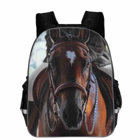 Horse Schoolbag Animal Head High School Junior High School Elementary School Toddler Cartoon Lightening Backpack (Option: A-11)