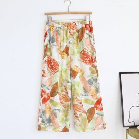 Loose Casual Household Pants For Women (Option: Leaf-M)