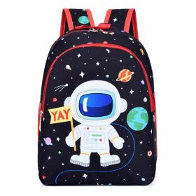 Elementary school bag boys and girls backpack (Color: Black)