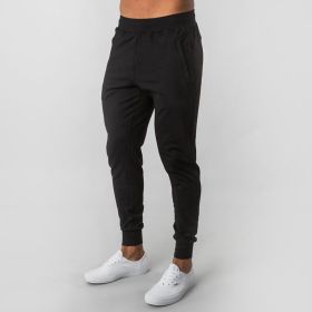 European And American Sports Men's Pants With Elastic Fit And Fitness (Option: Black light version-3XL)