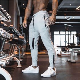 Muscle Men Brothers Sports Fitness Pants Slim (Option: Grey-2XL)