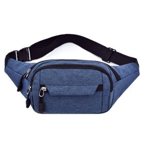 Running Mobile Phone Lightweight Oxford Cloth Crossbody Back (Color: Dark Blue)