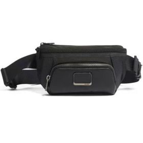 Nylon Men's Casual Waist Bag Shoulder (Color: Black)