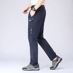 Tactical  Outdoor Quick-dry Men's Thin Breathable Loose Elastic Plus Size (Option: 1901 Navy Blue-L)