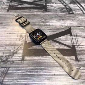 Watch Nylon Three-buckle Strap (Option: Khaki-42or44mm)