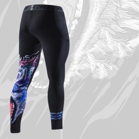 Basketball Training Bottoming Quick-drying Fitness Sports Men's Trousers (Option: Black-2XL)