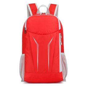 Backpack Folding Travel Bag Anti-splash Riding Bag (Color: Red)