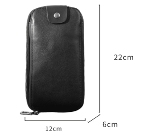 Men's Multi-functional Small Bag Cowhide Fanny Pack One Shoulder Cross-body (Option: Phantom black)