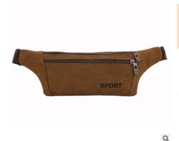 Fashionable Camouflage Print Waterproof Sports Fanny Pack (Option: Canvas Brown)