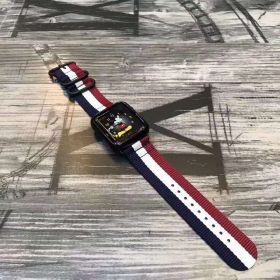 Watch Nylon Three-buckle Strap (Option: Three stripes-42or44mm)