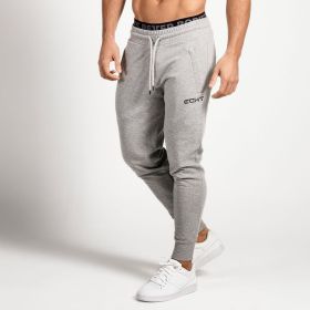 Men's Sports Casual Slim Feet Trousers (Option: Grey-3XL)