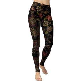 Fashing Running High Waist Women's Casual Pants Causal Leggings (Option: 7Printing-2XL)