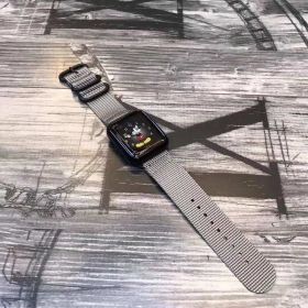 Watch Nylon Three-buckle Strap (Option: Grey-42or44mm)