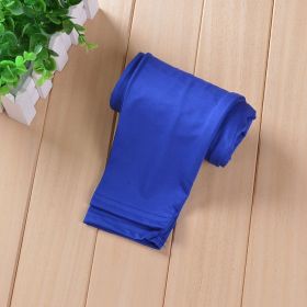 Spring And Autumn Milk Silk Girls' Tight Elastic Bottoming Cropped Pants (Option: Sapphire Blue-120Yards)